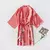 Bata de baño de satén para mujer, Kimono de seda, Sexy, a la moda, para novia - tienda online