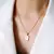 Collares de cadena chapados en 18K para hombre y mujer, colgante con letras inic