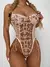 Ellolace floral bordado bodysuit feminino rendas até corpo bandagem sexy sem ma - comprar online