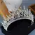 Corona redonda de circón para boda, diadema de lujo con diamantes de imitación - comprar online