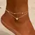 Imagen de Vienkim-tobilleras de dos capas para mujer, pulsera de ganchillo con forma de co