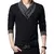 Camiseta ajustada de manga larga para hombre, camiseta con cuello de retales, Ca en internet