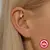 CANNER Pendientes Plata 925 Pendientes Piercing para Mujer Zirconia cúbica Plat