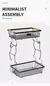 Cesta de metal para frutas y verduras, estante de almacenamiento de cocina apila - tienda online