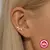 Imagen de CANNER Pendientes Plata 925 Pendientes Piercing para Mujer Zirconia cúbica Plat