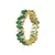 Anillos irregulares de cristal verde de lujo para mujer, joyería Neo gótica de - MEGA BUY VARIETIES