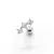 CANNER Pendientes Plata 925 Pendientes Piercing para Mujer Zirconia cúbica Plat - MEGA BUY VARIETIES