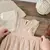 Terno de bebê menina camisa francesa com babados + macacão geral de renda bord - tienda online
