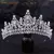 Imagen de Corona redonda de circón para boda, diadema de lujo con diamantes de imitación