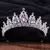 Tiaras de diamantes de imitación para novia, diademas de Color plateado púrpur - tienda online