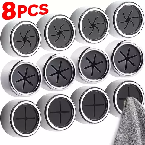 8/1 pçs auto adesivo toalha plug titular fixado na parede organizadores do banh