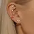 Imagen de CANNER Pendientes Plata 925 Pendientes Piercing para Mujer Zirconia cúbica Plat