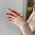 Anillos abiertos de circonita de lujo para mujer, joyería de dedo gótica, anil - comprar online
