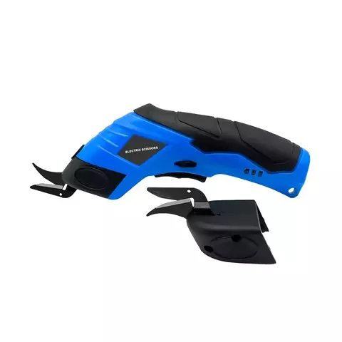 Tijeras eléctricas, máquina cortadora de tela, carga de litio, costura de cuer