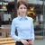 Moda coreana camisas femininas camisa branca mulheres camisas de manga longa top - tienda online