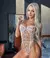 Imagen de Ellolace floral bordado bodysuit feminino rendas até corpo bandagem sexy sem ma