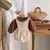 Terno de bebê menina camisa francesa com babados + macacão geral de renda bord - comprar online
