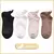 Calcetines tobilleros de algodón con bordado para mujer, conjunto de 4 pares de - MEGA BUY VARIETIES