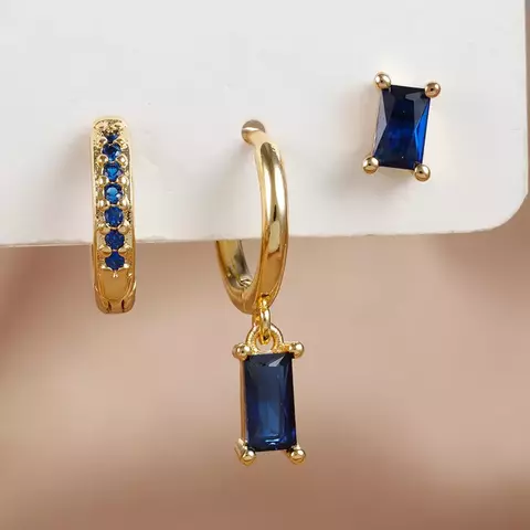 3 peças requintados verde zircão pendurado brincos conjunto para mulheres de a