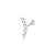 CANNER Pendientes Plata 925 Pendientes Piercing para Mujer Zirconia cúbica Plat