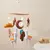 Berço de madeira móvel cama do bebê sino chocalho brinquedo macio feltro dos - comprar online
