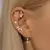 Imagen de CANNER Pendientes Plata 925 Pendientes Piercing para Mujer Zirconia cúbica Plat