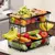 Cesta de metal para frutas y verduras, estante de almacenamiento de cocina apila - MEGA BUY VARIETIES
