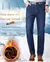 Imagen de Pantalones vaqueros cálidos para hombre, Jeans de lana suave, actividades, colo