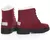 Botas de inverno femininas de salto baixo botas femininas com pele quente sapato