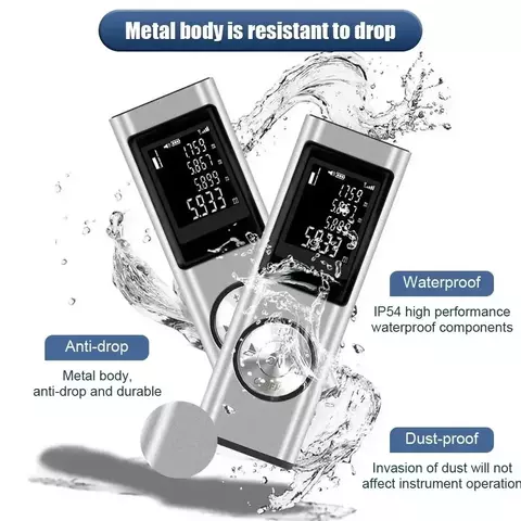 Mini telémetro láser Digital, cinta métrica, medidor de distancia, medidor de