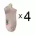 Imagen de Calcetines tobilleros de algodón con bordado para mujer, conjunto de 4 pares de