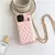 Funda de cuero con correa cruzada para IPhone, funda de teléfono con cordón pa en internet