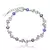 Novo fino 925 prata esterlina roxo cristal trevo da sorte pulseiras para mulhere - comprar online