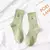 Calcetines de dinosaurio bordado para mujer, estilo Harajuku coreano, Kawaii, di - tienda online