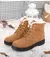 Botas de inverno femininas de salto baixo botas femininas com pele quente sapato - comprar online