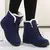Botas de inverno femininas de salto baixo botas femininas com pele quente sapato - tienda online