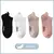 Calcetines tobilleros de algodón con bordado para mujer, conjunto de 4 pares de