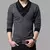 Camiseta ajustada de manga larga para hombre, camiseta con cuello de retales, Ca en internet