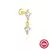 CANNER Pendientes Plata 925 Pendientes Piercing para Mujer Zirconia cúbica Plat