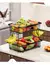 Cesta de metal para frutas y verduras, estante de almacenamiento de cocina apila - tienda online