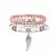 Pulsera con colgante de ala de Ángel rosa para mujer, pulsera hecha a mano, cue en internet