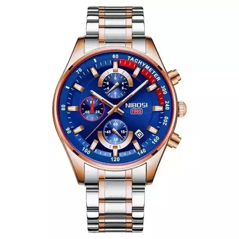 NIBOSI-reloj analógico de cuarzo para hombre, accesorio de pulsera resistente a