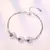 Novo fino 925 prata esterlina roxo cristal trevo da sorte pulseiras para mulhere - tienda online
