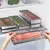 Organizador de refrigerador de acero inoxidable, contenedor de carne y tocino, c