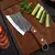 Imagen de Cuchillo de cocina de acero inoxidable con mango de madera, utensilio para corta