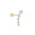 CANNER Pendientes Plata 925 Pendientes Piercing para Mujer Zirconia cúbica Plat