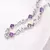 Novo fino 925 prata esterlina roxo cristal trevo da sorte pulseiras para mulhere - comprar online