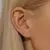 CANNER Pendientes Plata 925 Pendientes Piercing para Mujer Zirconia cúbica Plat