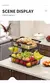 Cesta de metal para frutas y verduras, estante de almacenamiento de cocina apila - MEGA BUY VARIETIES