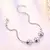 Imagen de Novo fino 925 prata esterlina roxo cristal trevo da sorte pulseiras para mulhere